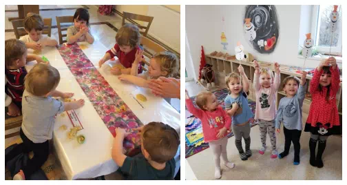 Kindergruppe im Seniorenheim